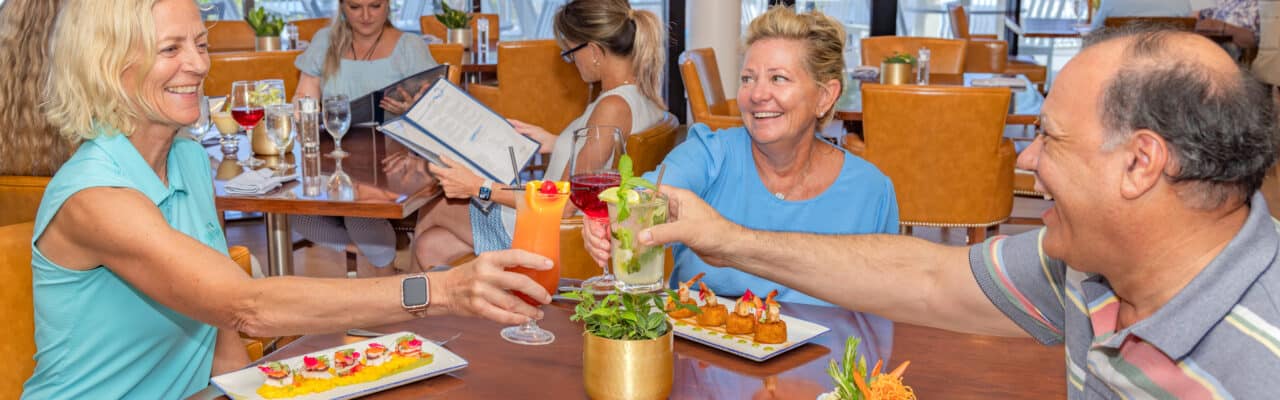 group dining in captain's catch at sundial resort sanibel island waterfront dining