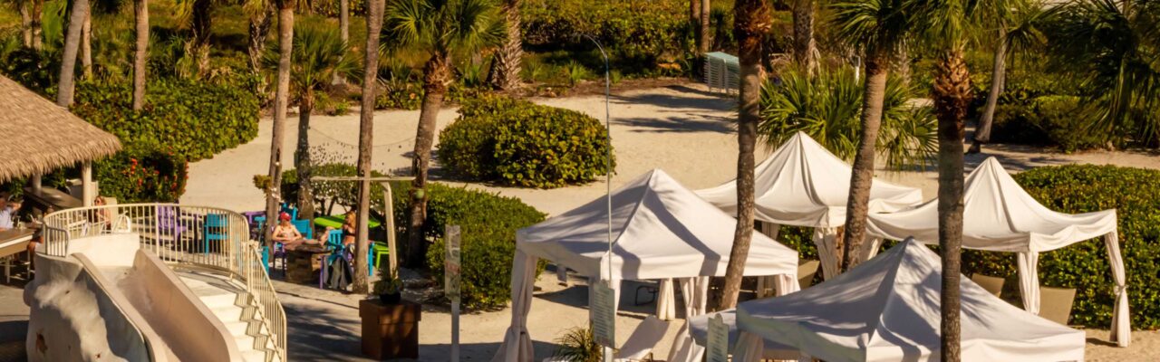 pool sundial sanibel island gulf beach cabanas