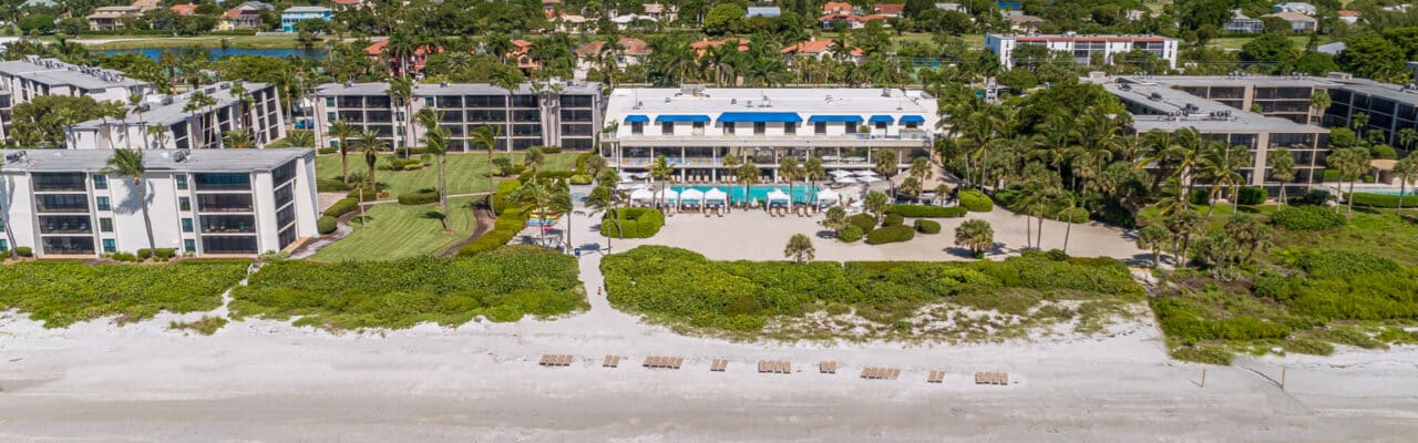 sundial resort sanibel island aerial view from gulf resort center