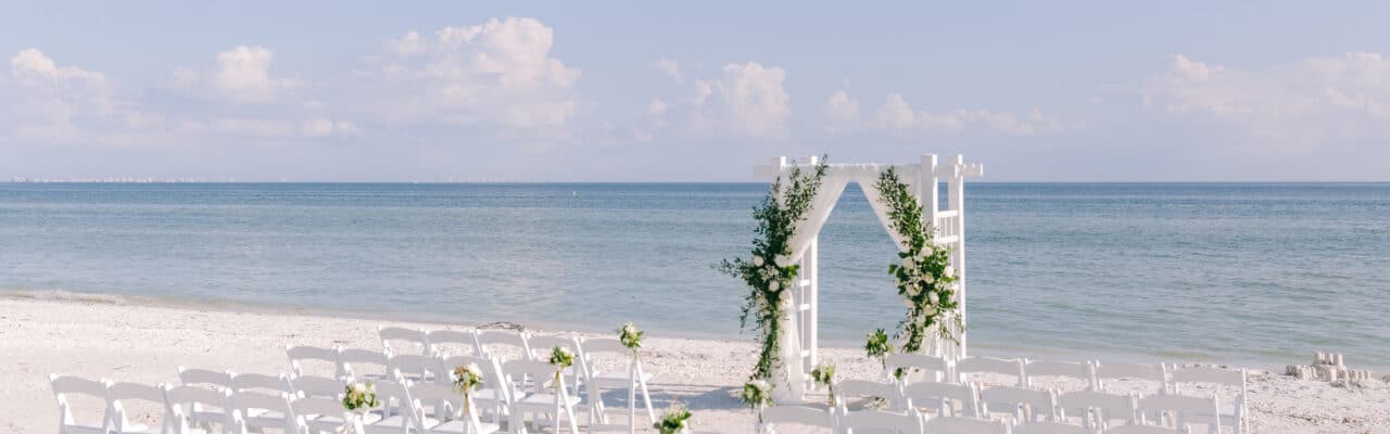 beach altar set up for sam and ed wedding sundial sanibel