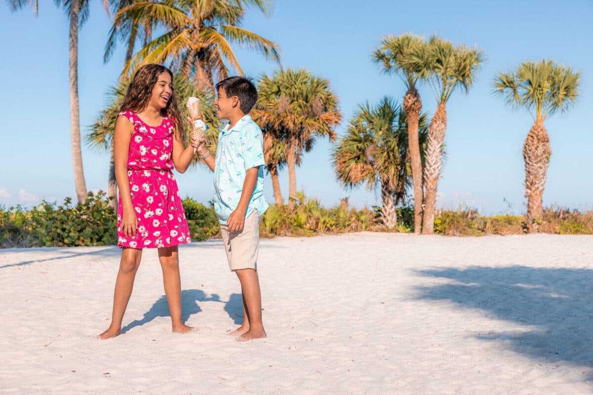 kids with ice cream slice of paradise beach sundial sanibel