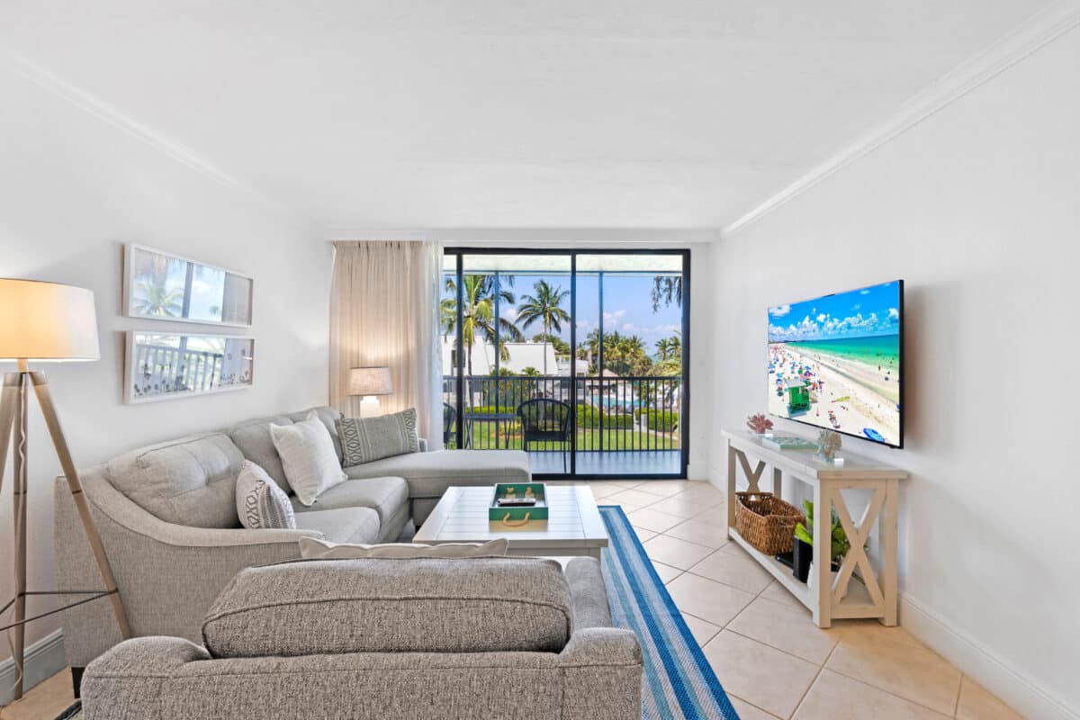 sundial resort one bedroom living room balcony view