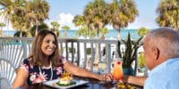 could dining at sea breeze restaurant balcony overlooking resort nad gulf