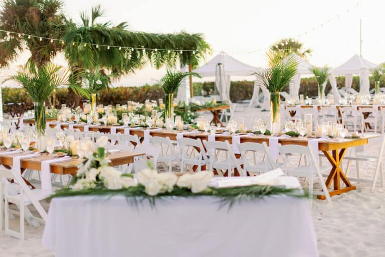 Libby and spencer wedding sanibel sundial beach front ceremony set up