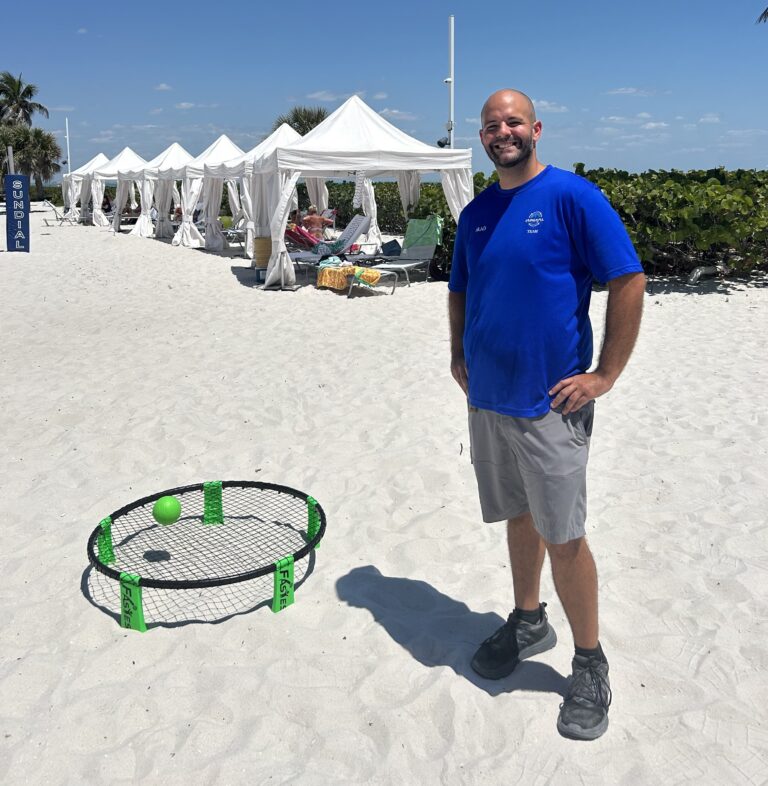 rec team showing off spike ball