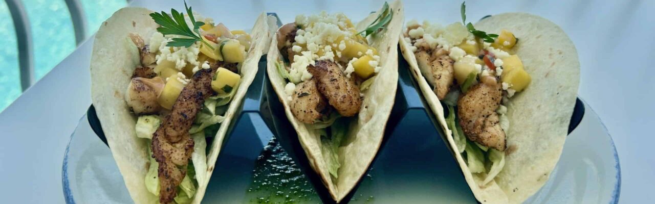 blackened grouper fish tacos turtle's tiki bar sundial resort