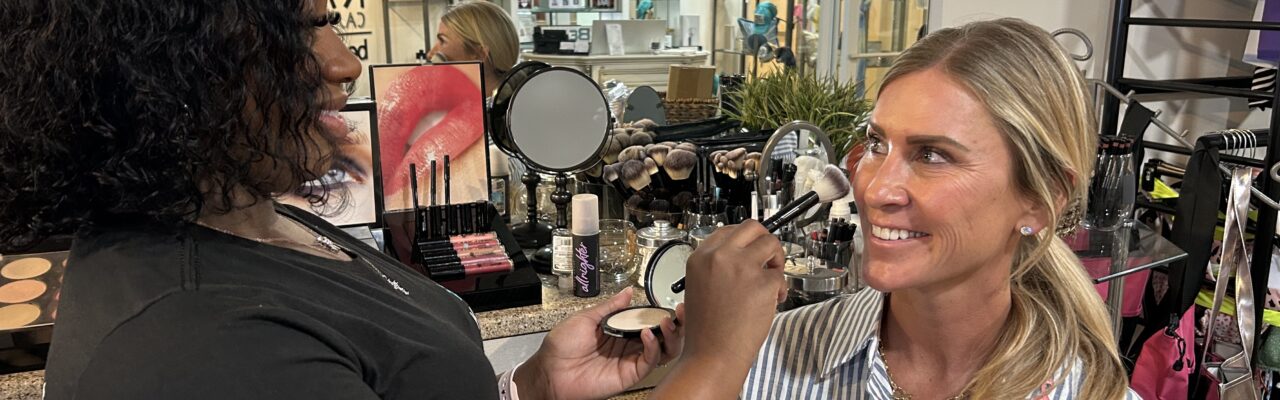 Kay Casperson Lifestyle Spa & Boutique at Sundial woman receiving make up services