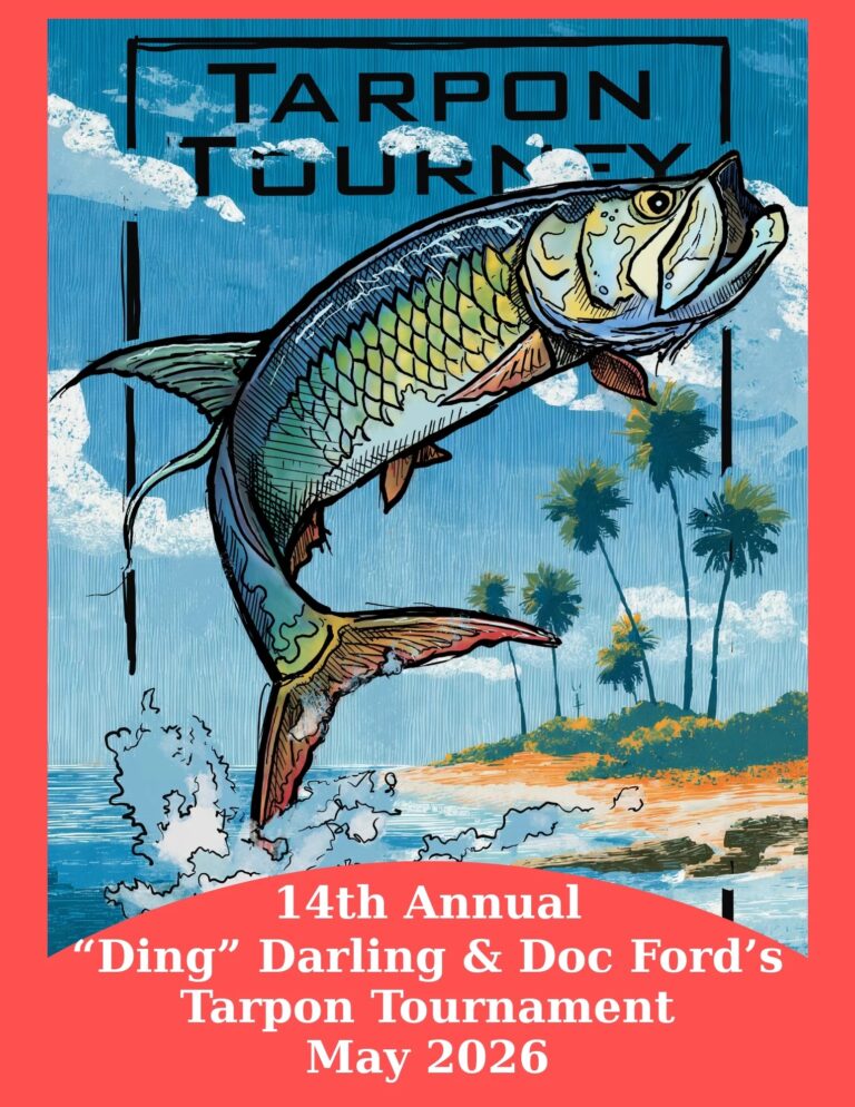 tarpon tournament poster for ding and doc fords 2026 event
