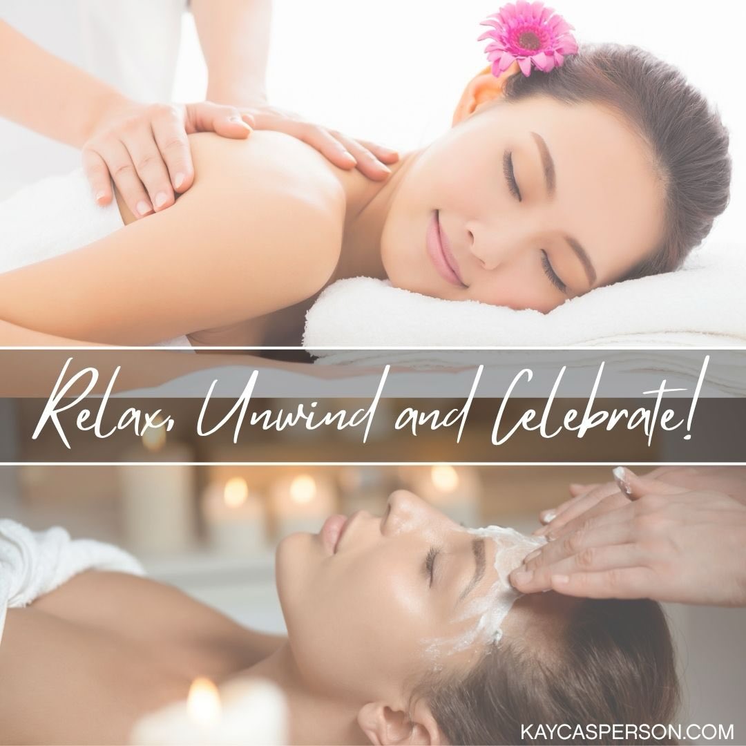 relax and unwind casperson spa graphic featuring massage and facial sundial resort sanibel