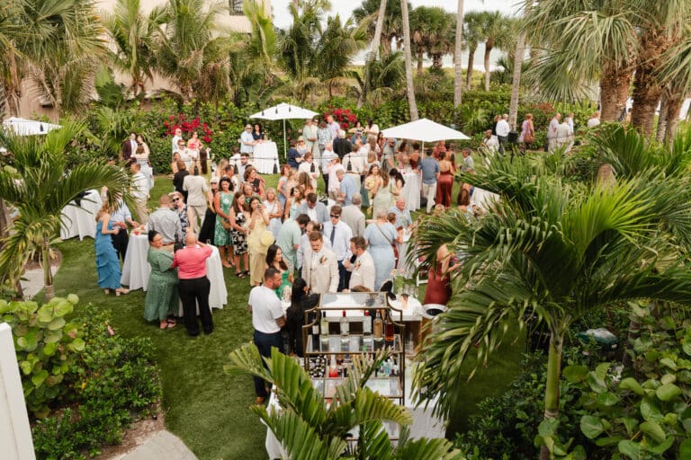 hannah and joey wedding by waking dreams films sundial resort sanibel island reception on hibiscus lawn