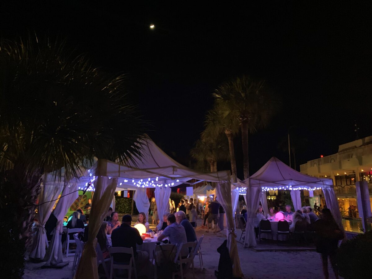 sundial resort new year’s eve celebration cabanas at night