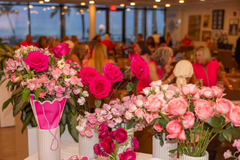 florals by blue flower door company for little pink dress event